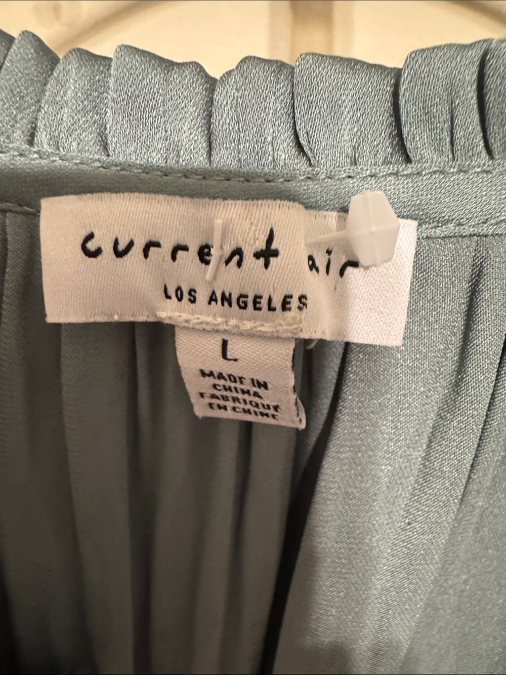 Current Air Green V-Neck Ruffle Trim Tunic - Picture 2 of 3